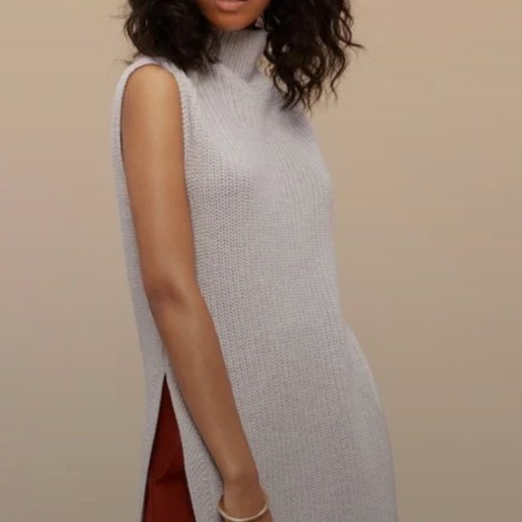 WILFRED Durandal Sleeveless Sweater Pastel Yellow - Size Medium - Picture 1 of 8